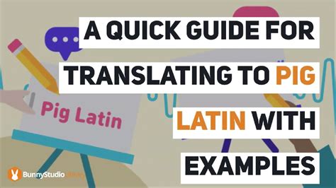 A Quick Guide For Translating To Pig Latin With Examples Youtube
