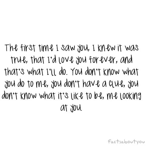 The second i looked away from you, all i ever want to do is to look back. Baby First Time Meeting Quotes. QuotesGram