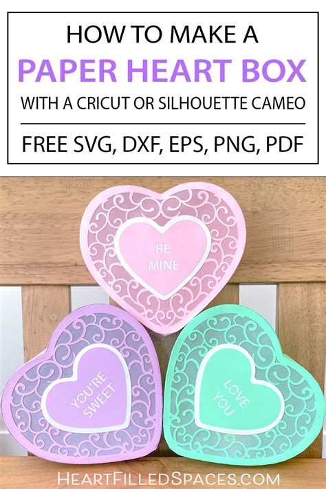 How To Make A Paper Heart Box With Free Template