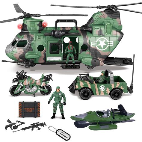 Buy Joyin 10 In 1 Jumbo Military Transport Helicopter Toy Set Including