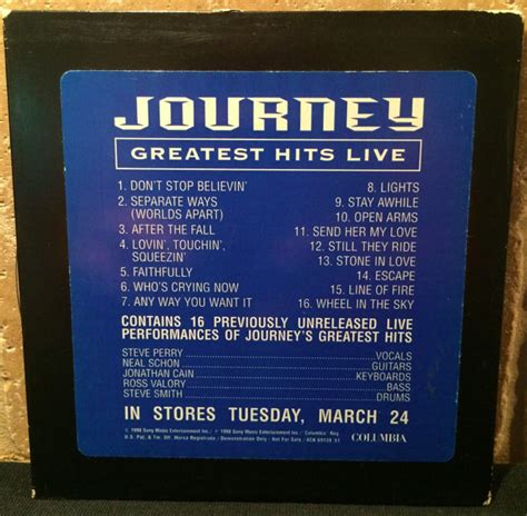 Journey Greatest Hits Live 1998 Cd Discogs