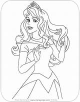 Coloring Sleeping Beauty Pages Disneyclips Aurora Disney Princess Printable Rose Colouring Briar Playing Hair Her Adult sketch template