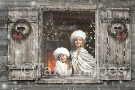 Christmas Winter Window Layered Psd Christmas Window Digital