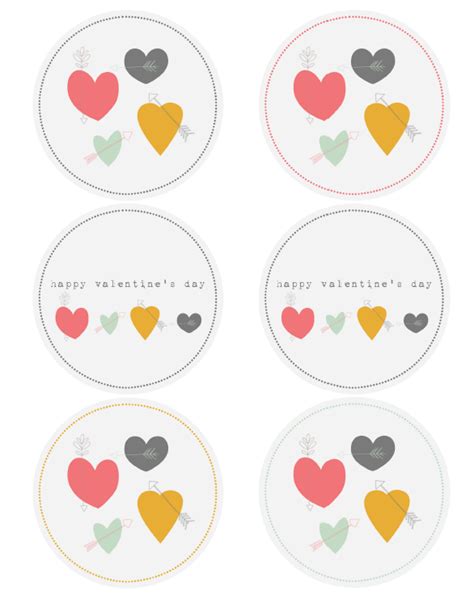 Free Printable Valentines Day Labels Hand Drawn By Catherine Auger