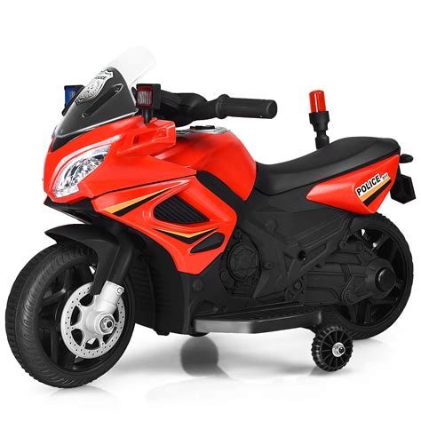 Kids Small Ride On Electric Police Motorcycle Bike Zincera