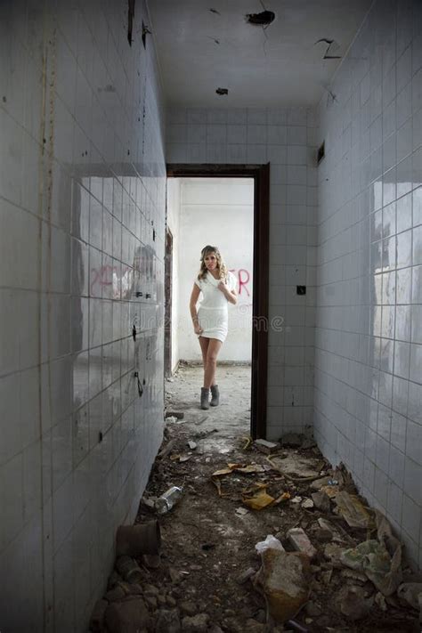 Girl In Abandoned Building Stock Image Image Of Hips 21491173