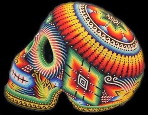 Colorful skull | Artesania huichol, Huichol, Arte huichol
