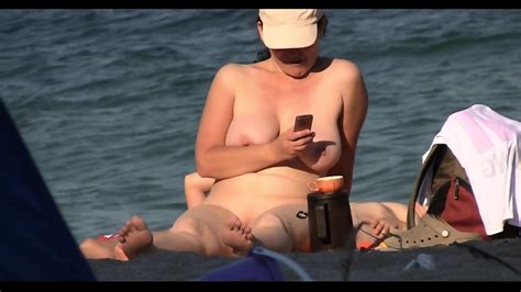 Sexy Nudist Babes Tanning Naked At The Beach