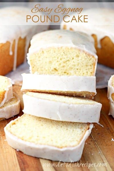 This easy, delicious cake uses a packaged cake mix but you wouldn't know it in a large bowl, combine cake mix, nutmeg, eggs, eggnog, the melted butter and the rum. Easy Eggnog Pound Cake | Let's Dish Recipes