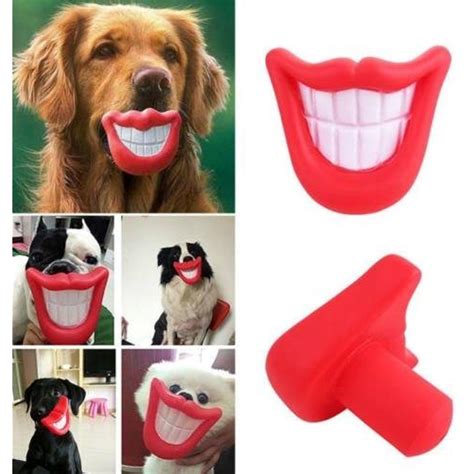 Unakim Puppy Dog Toys Big Red Rubber Lips For Pet Dog With Sound
