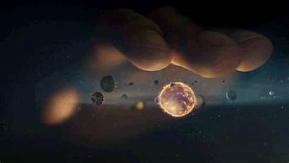 Universe Planets Cgi Solar Animated System Hand