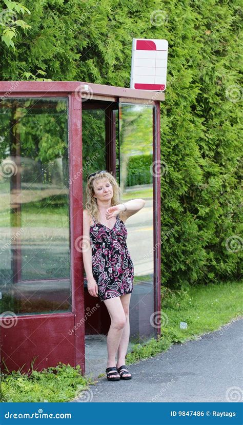Waiting At The Bus Stop Stock Photo Image Of Business
