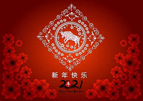 This article refers both to the happy new year 2021 and also the indian new year which is celebrated there in the religious and cultural context. Chinese New Year 2021 with Red Flowers and Ox in Frame ...