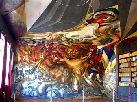 Mural De Siqueiros En Escuela México Muro Sur