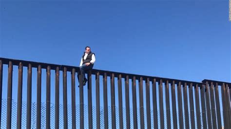 Mexican Lawmaker Climbs Border Wall In Stunt Aimed At Us President