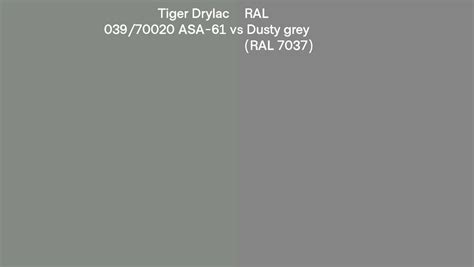 Tiger Drylac ASA Vs RAL Dusty Grey RAL Side By Side
