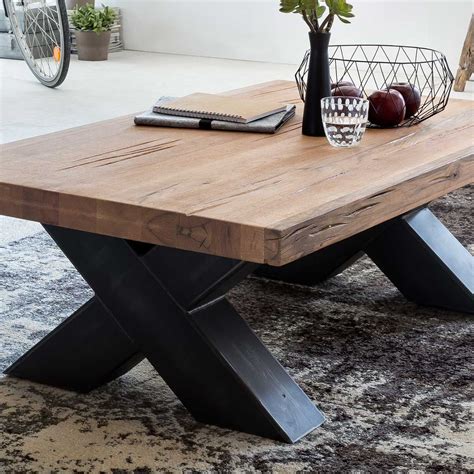 / kleine tische in ungewöhnlicher form. Couchtisch Viano 110 x 60 in Eiche Massivholz / Metall ...