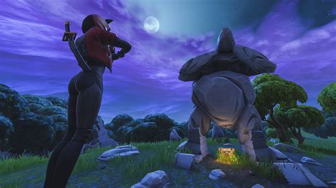 Fortnite Week 5 Challenges Where To Search Between A Giant Rock Man
