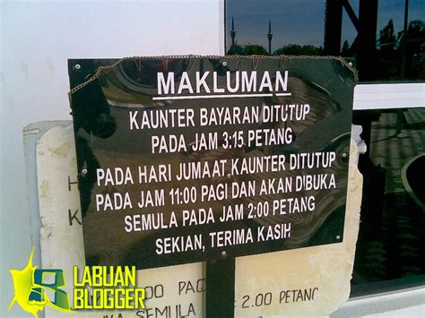 Jba pahang ditubuhkan pada 1.1.1993, bagi memeberi fokus yang lebih kepada perkhidmatan bekalan air di negeri pahang. Bangunan Jabatan Bekalan Air Labuan dan waktu beroperasi ...