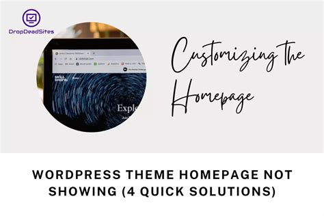 Wordpress Theme Homepage Not Showing 4 Quick Solutions Dropdeadsites