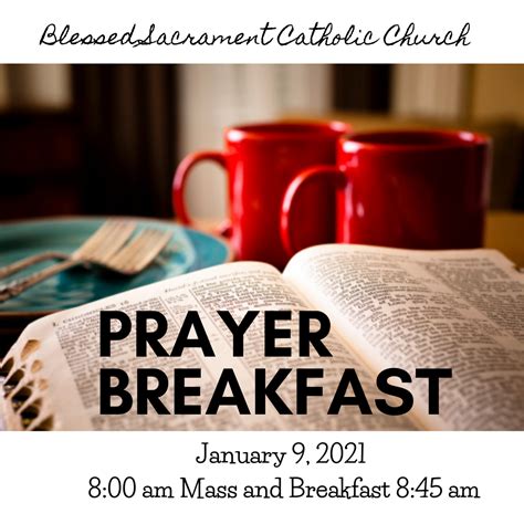 Prayer Breakfast Rsvp Blessed Sacrament Catholic Church