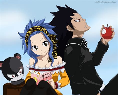 Although gajeel's red eyes are similar to his earth land counterpart, his hair is shorter and is curly. *Lilly / Levy / Gajeel* - Fairy Tail photo (36998166) - fanpop