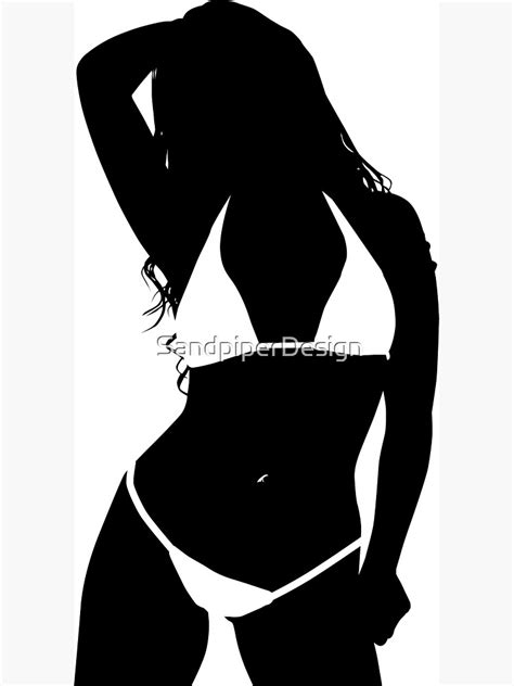 Bikini Model Silhouette Art Print For Sale By Sandpiperdesign Redbubble