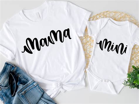 Mommy And Me Svg Bundle Hand Lettered Mama And Mini Svg Etsy