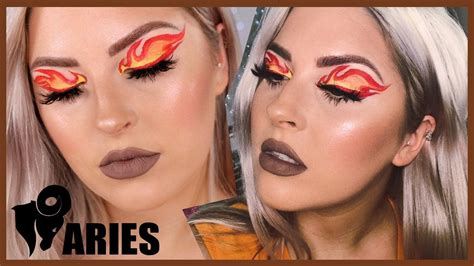 Aries Fire Makeup Tutorial 🐏♈ Zodiac Signs Series 💕 Youtube Fire