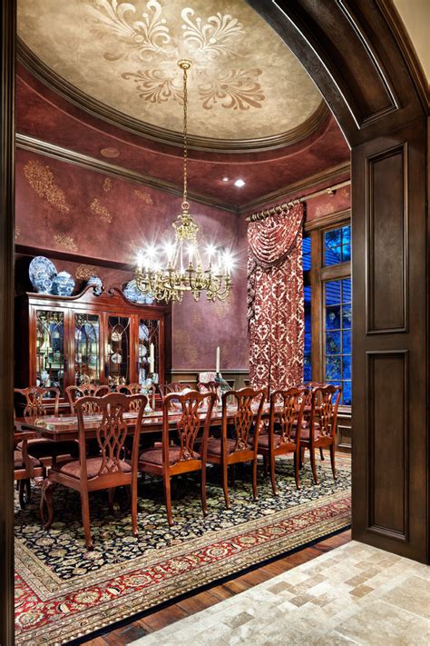 Minimum and deposit required & may require set menu. English Manor - Traditional - Dining Room - Houston - by ...