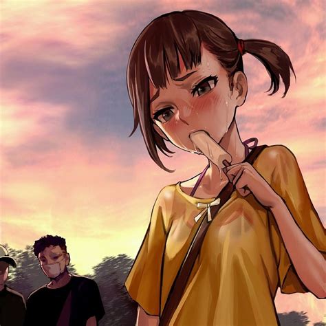 Wallpaper Lukisan Ilustrasi Gadis Anime Gambar Kartun Es Krim Orang Simbol Phallic