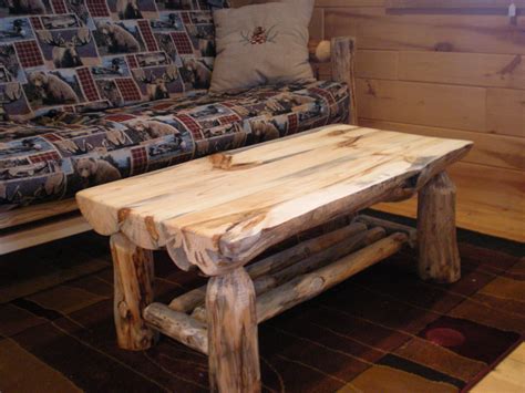 Coffee table by coaster furnishings: Half Log Coffee Table... | Log furniture, Log cabin ...