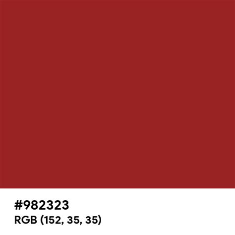 Signal Red Color Hex Code Is 982323