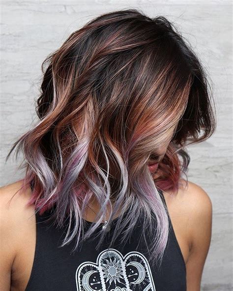 10 Trendy Ideas For Hair Color Ideas For Brunettes With Lowlights Red