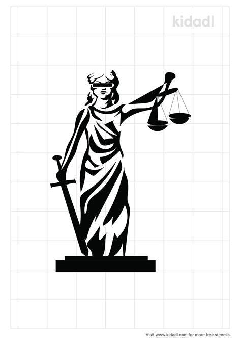 Free Lady Justice Stencil Stencil Printables Kidadl