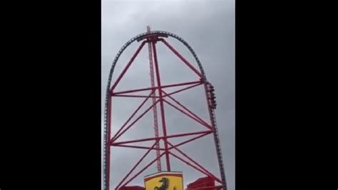 Thrilling Ride Down Europes Tallest And Fastest Roller Coaster At Ferrari Land Youtube