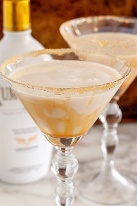 Salted Caramel Martini With Rum Chata Creamy Cocktails Fruity Drink