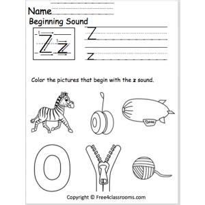 Beginning Z Sound | Learning letters preschool, Freewriting, Learning
