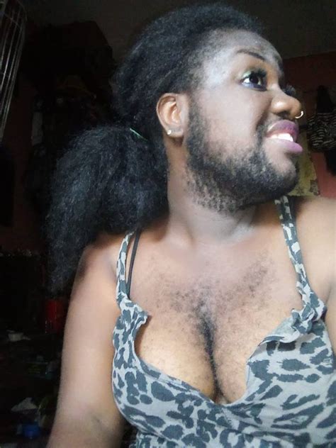 Nigeria S Hairiest Woman Queen Okafor Flaunts Her Assets As She