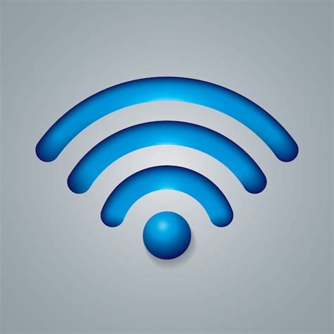 Free Vector Wireless Network Symbol Blue Colored