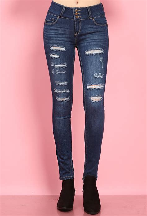 Butts Up Distressed Skinny Jeans Shop At Papaya Clothing