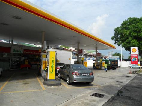 Shell station by gas land petroleum. Shell Petrol Station - George Town City