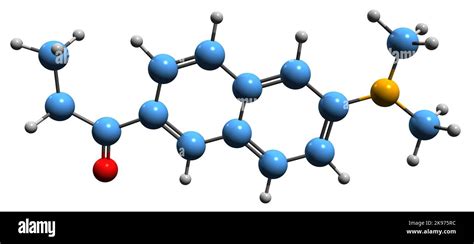 Imagen 3d De La Fórmula Esquelética Prodan Estructura Química