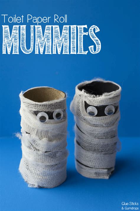 Toilet Paper Roll Mummy Craft For Halloween