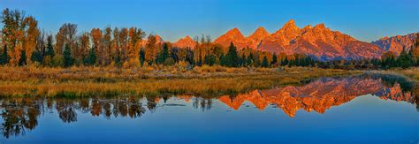 Panoramic Dawn At Schwabacher Landing Photograph By Greg Norrell Fine