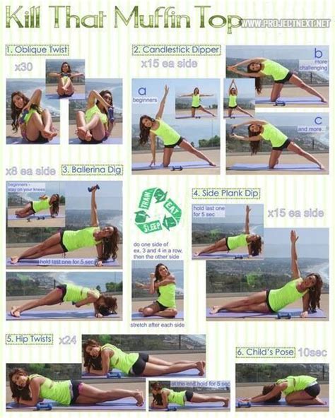 Muffin Top Exercises With Images Love Handle Workout
