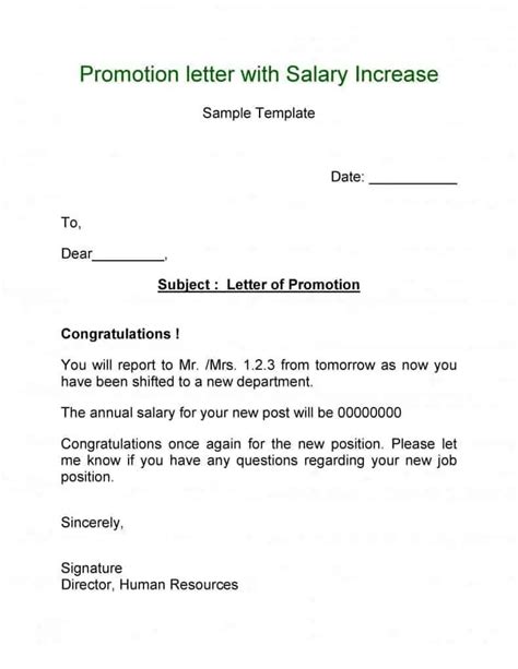 12 Free Employee Promotion Letters Word Excel Samples