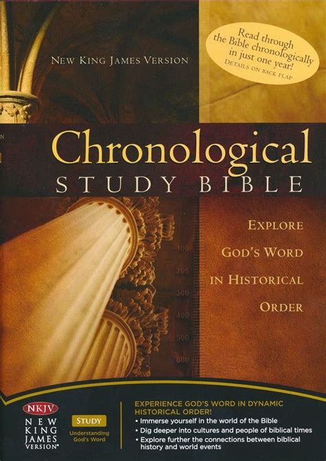 The Nkjv Chronological Study Bible Hardcover Chronological Study