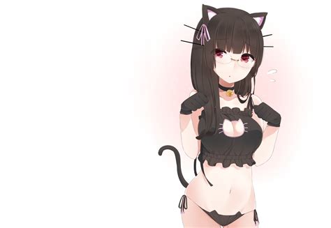 Wallpaper Rambut Panjang NekoMimi Gadis Anime Kucing Gadis