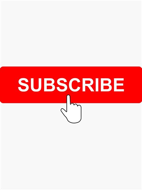 Subscribe Button Yotube Sticker For Sale By Wordspower2020 Redbubble
